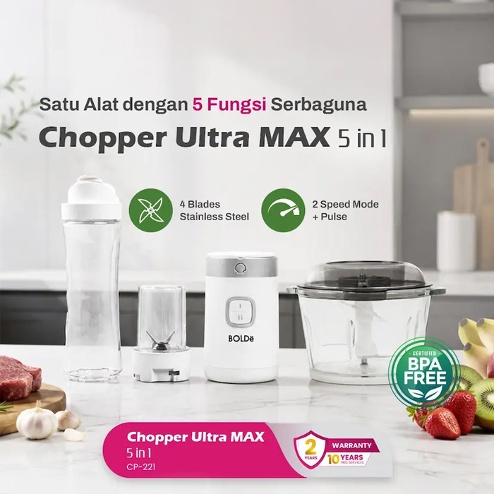 Bolde Chopper Ultra Max 5 In 1 Multifungsi Serbaguna - Putih